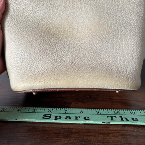 Vintage Dooney & Bourke AWL Pebble Leather Tote Bone Tan‎ Duck Bag - Picture 13 of 16